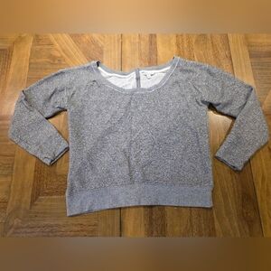 American Eagle Outfitters Boat Neck Heather Gray Sweater Sz XL French Terry